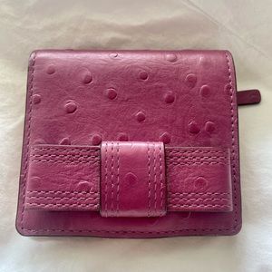 kate spade ostrich leather small bifold wallet, NWOT
